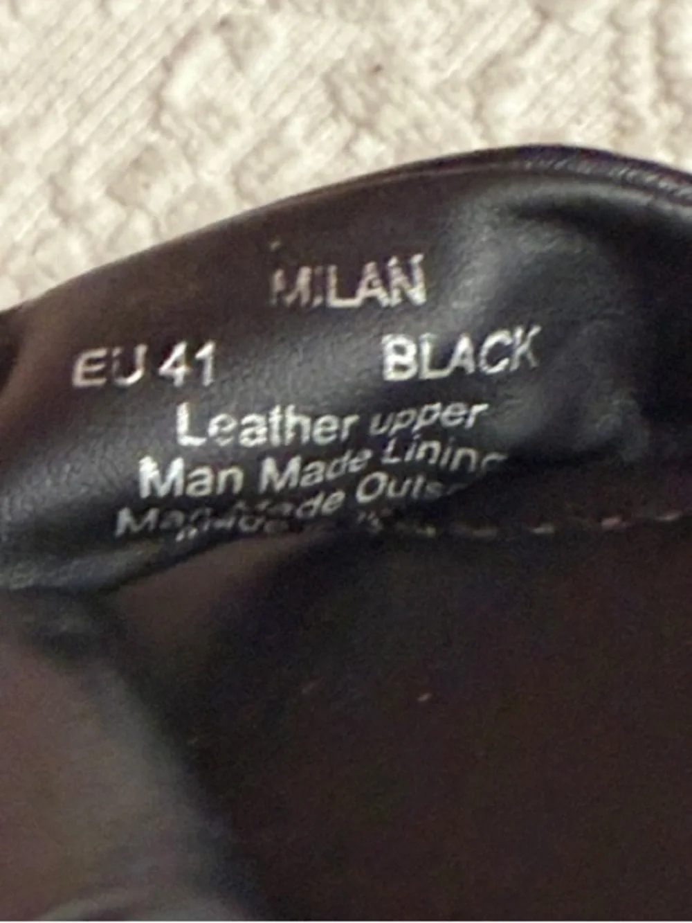 Enjoiya Black Leather Slide Mules Size 9/41